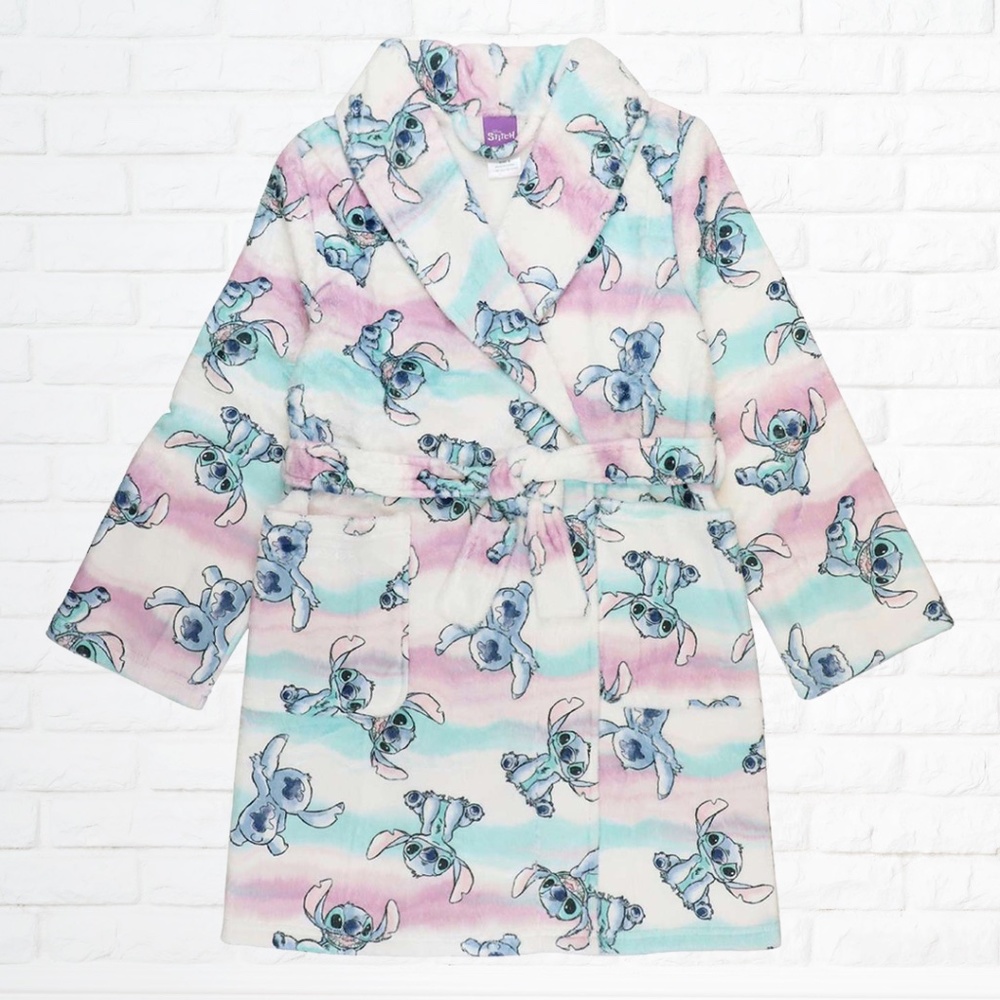 NWT Disney Lilo & Stitch "Wave Stitch" Robe - Girls size 6